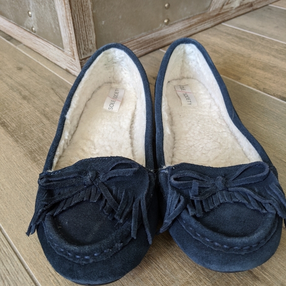 Sole Society Shoes - Sole Society Pari Moccasins Navy Blue Size 6